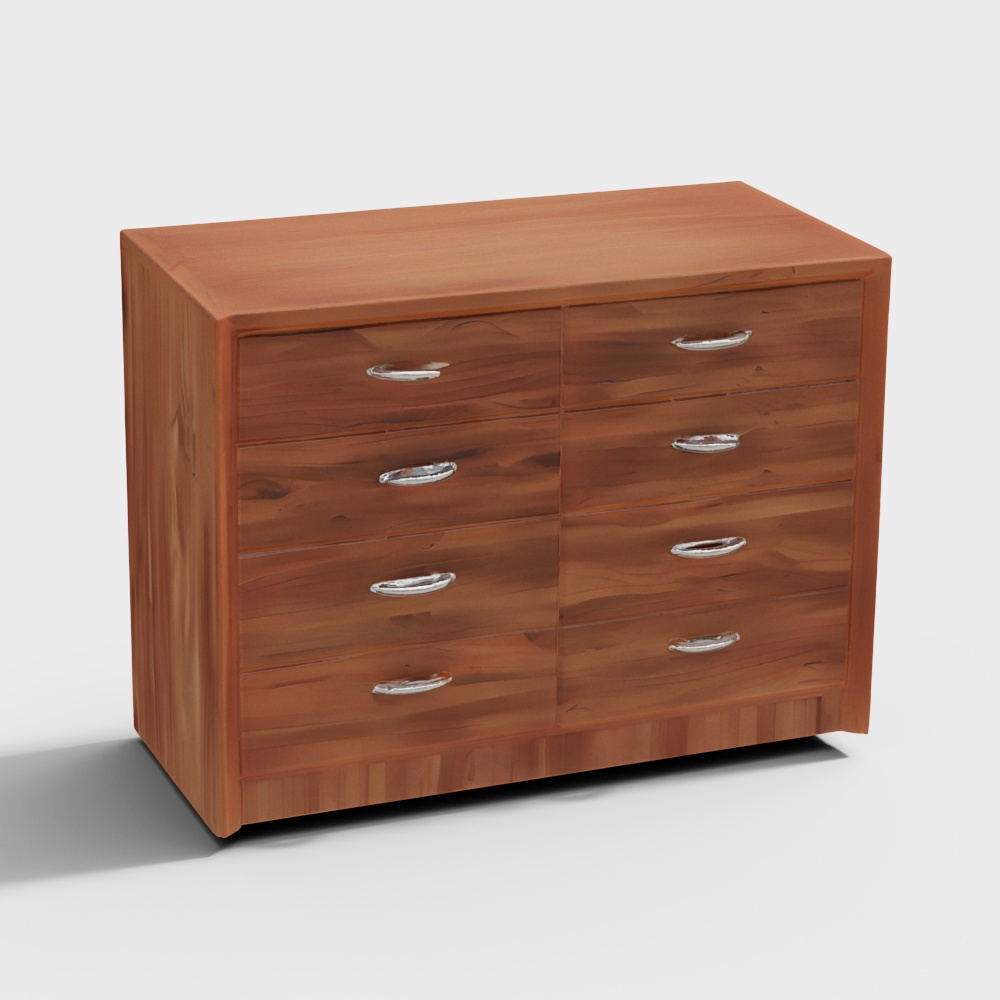Yuko Engineered Wood Chest of 8 Drawers in Walnut