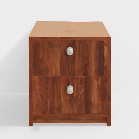 Elara Double Drawer Bedside Table