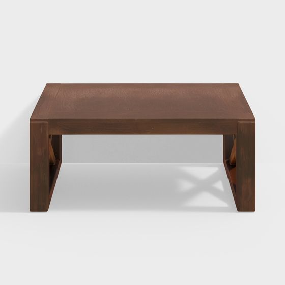 Bricole Rectangular Solid Wood Coffee Table in Man
