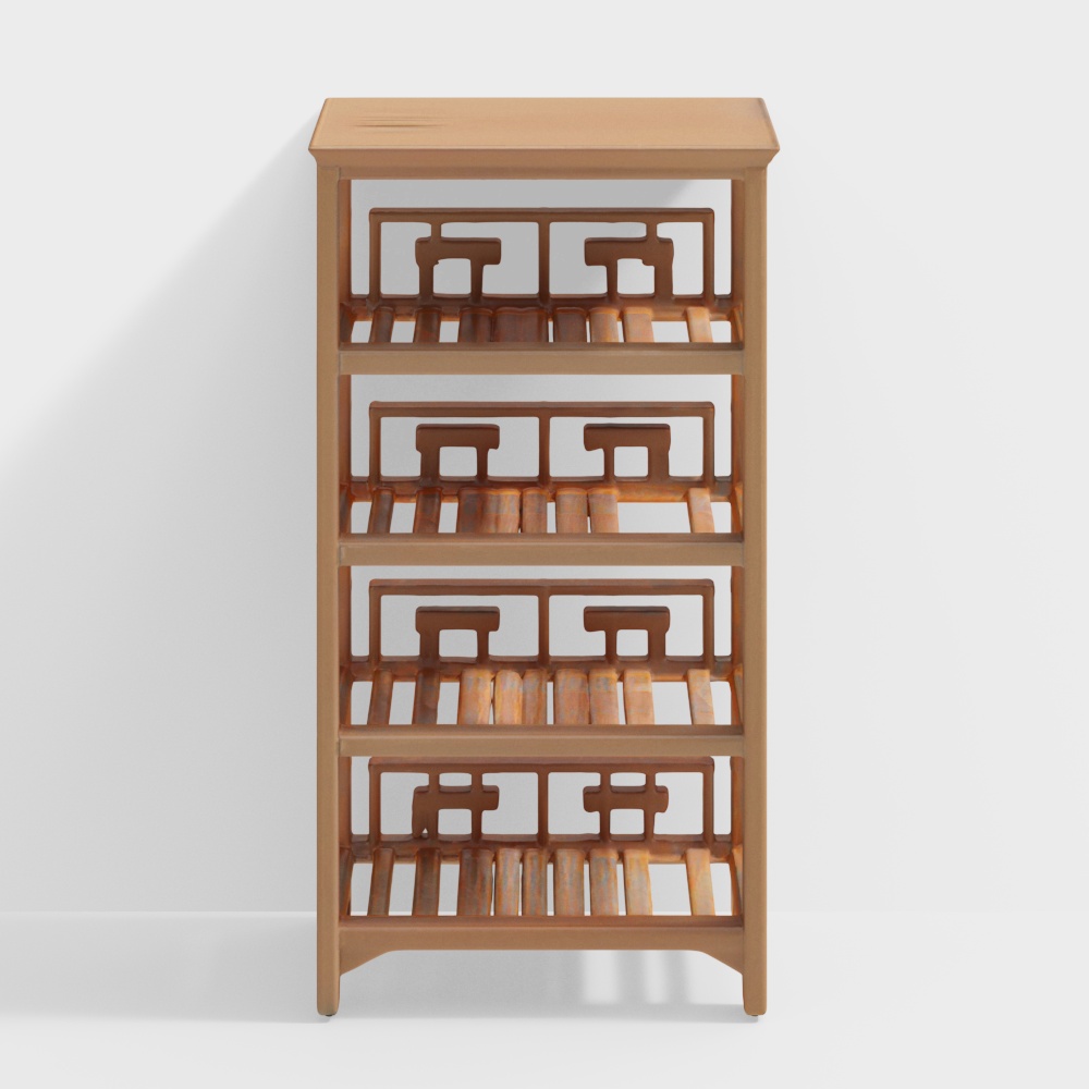 Enid Solid Wood Bookshelf in Amber Walnut