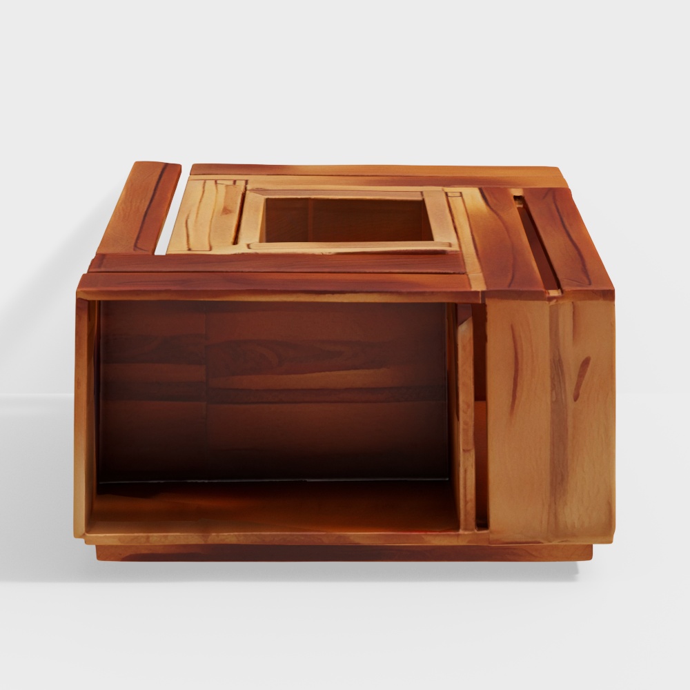 Byron Rectangular Solid Wood Coffee Table in Provincial