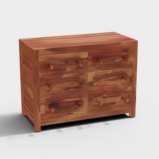 Rustic Storage Cabinet 3D model for Modern Spaces