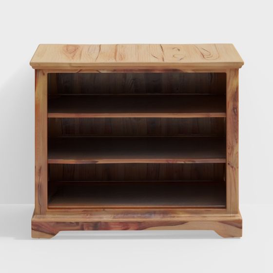 Rustic Bookshelf 3D model for Modern Interiors