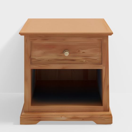 Tuscany Solid Wood Bedside Table in Natural Teak F