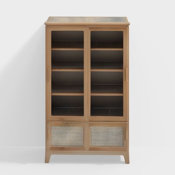 Elegant Vintage-Style Bookshelf 3D model for Modern Interiors