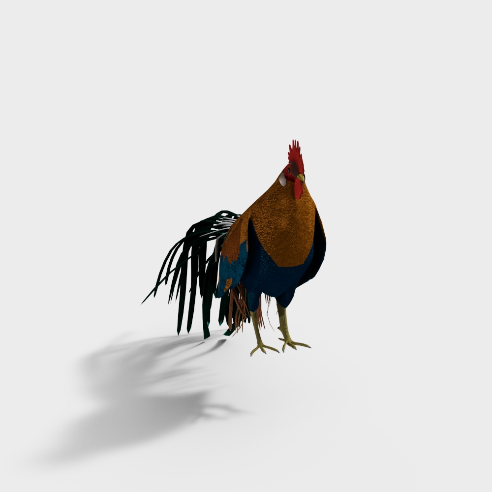 Vibrant Rooster 3D Model for Creative Projects
