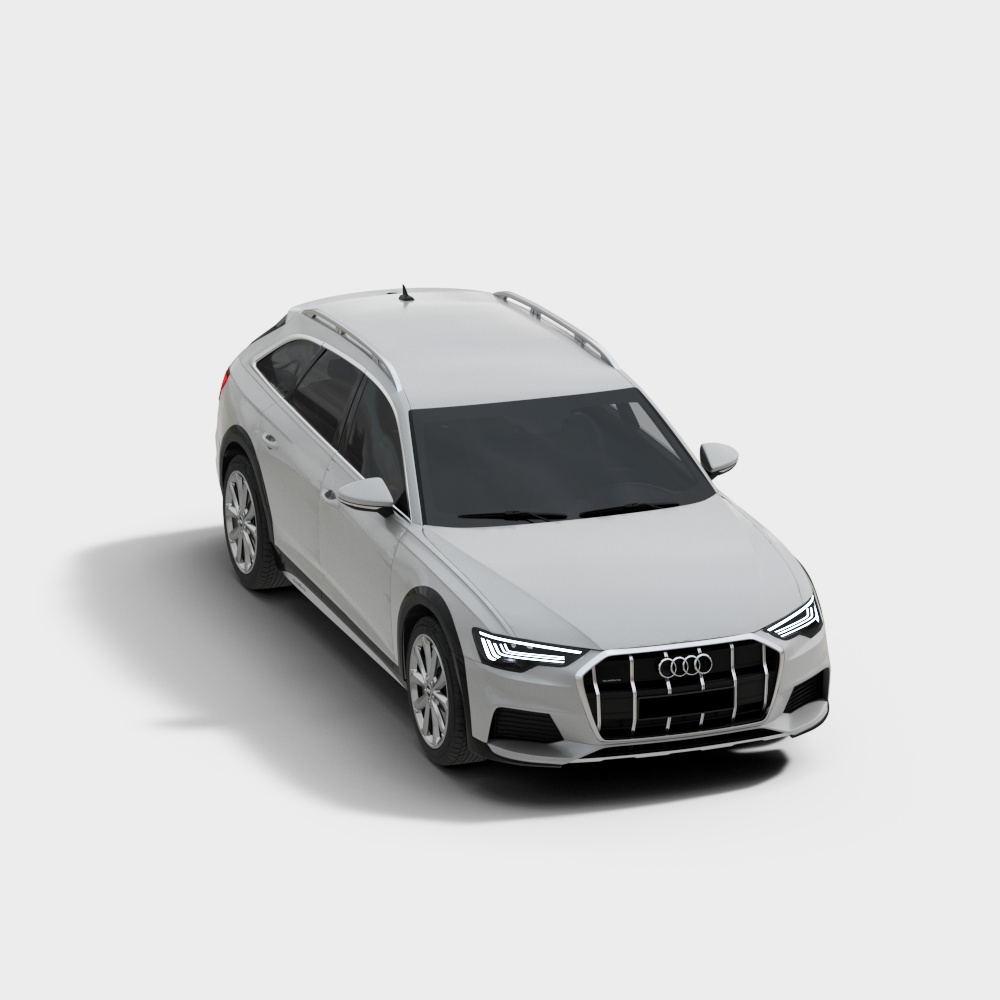 Low-Polygon Audi SUV 3D model for Creative Projects