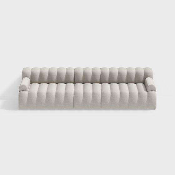 Low Poly Detailed Sofa 3D model