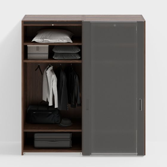 Modern Simple Wardrobe 3D model