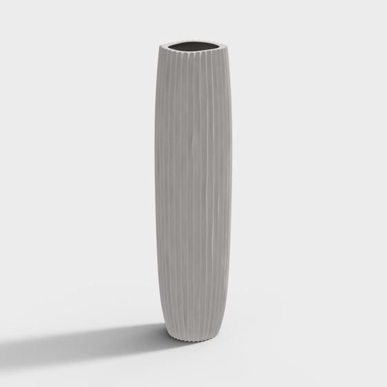 Sleek Curved Vase Low-Poly 3D model