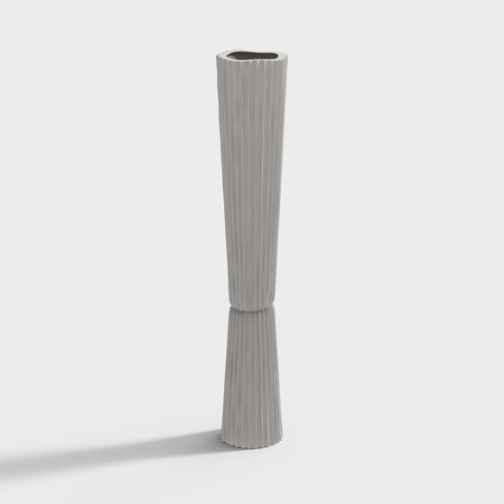 Unique Pleated Column 3D Model Design