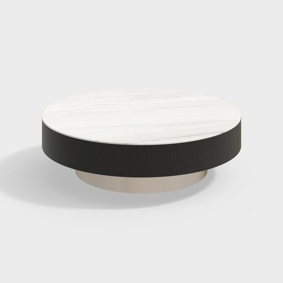 Modern Low-Poly Round Table 3D model