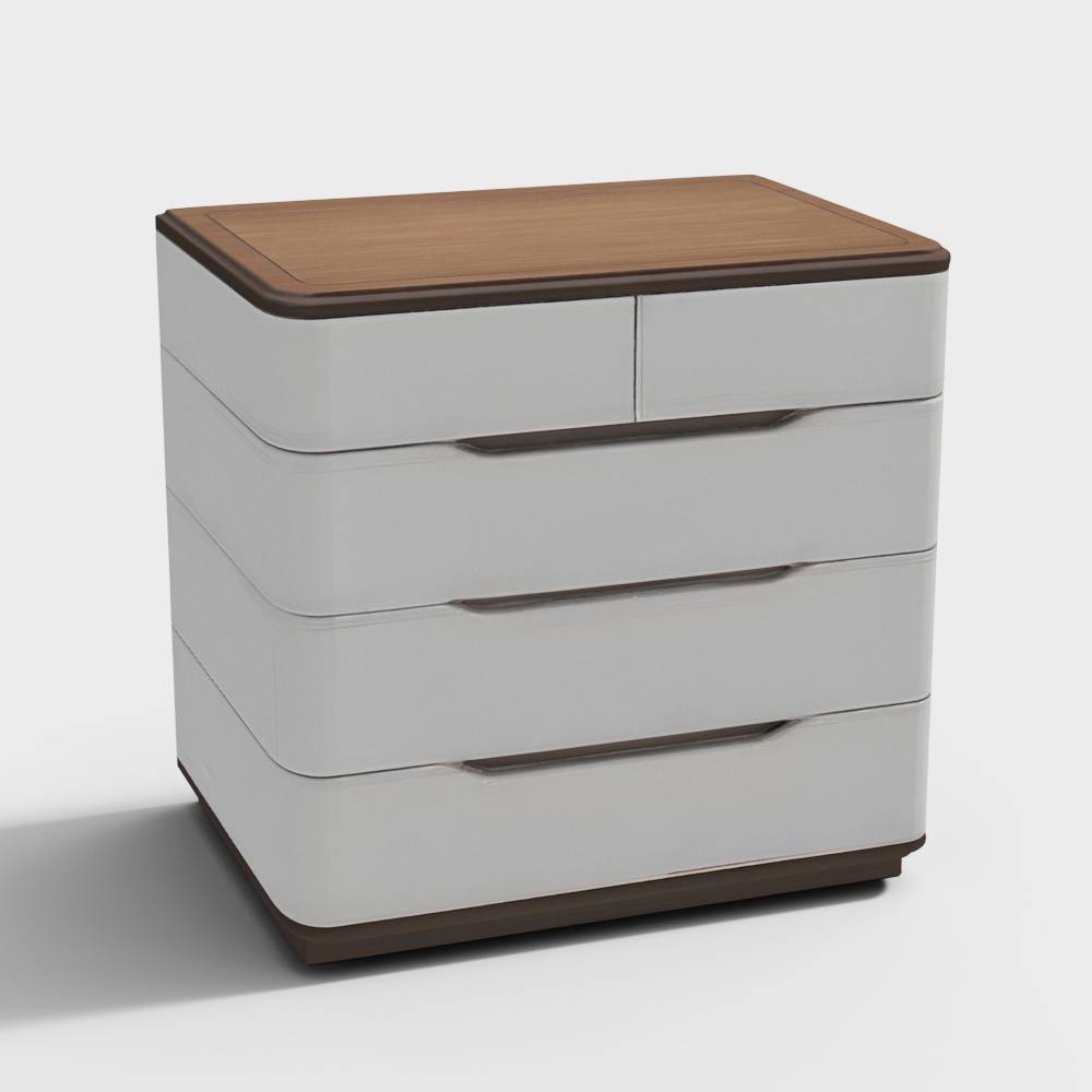 Elegant Low-Poly Nightstand 3D model