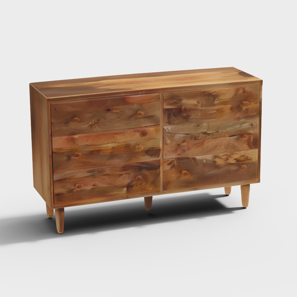 Rowling Solid Wood Chest of 6 Drawers in Matte Finish