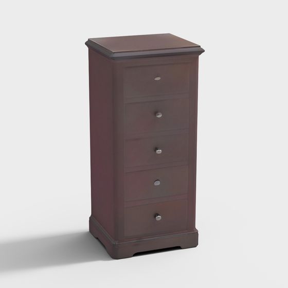 Elegant Vintage Bedside Table 3D model for Cozy Spaces