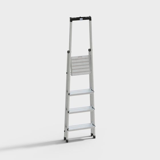 Elegant Aluminum Alloy Ladder 3D Model for Modern Design