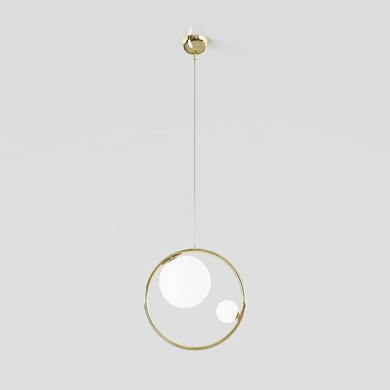 Sleek Modern Chandelier 3D model for Creative Spaces