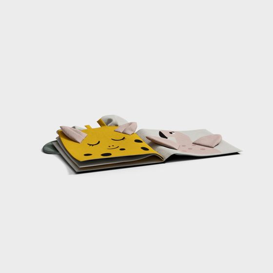 Low-Poly Origami Animal Book 3D model