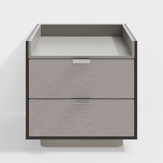 Stylish Low-Polygon Bedside Table 3D model