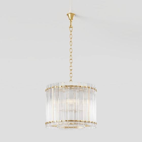 Elegant Low-Polygon Chandelier 3D model