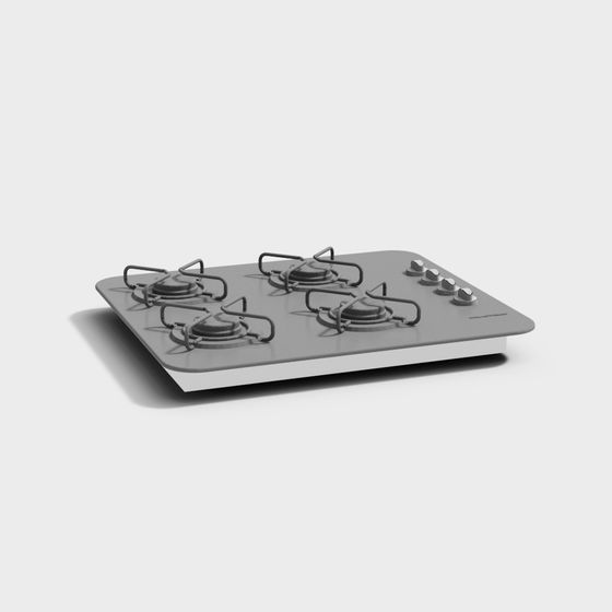 Sleek Gas Stove 3D model for Contemporary Kitchens