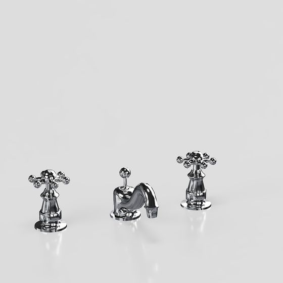 Stylish Low-Polygon Faucet 3D Model for Various Projects