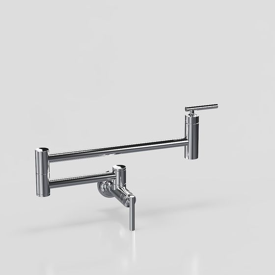 Sleek Modern Kitchen Faucet 3D model