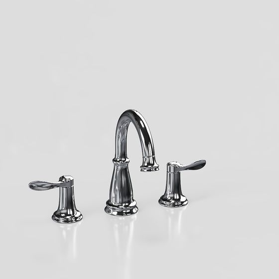Stylish Low-Polygon Faucet 3D model