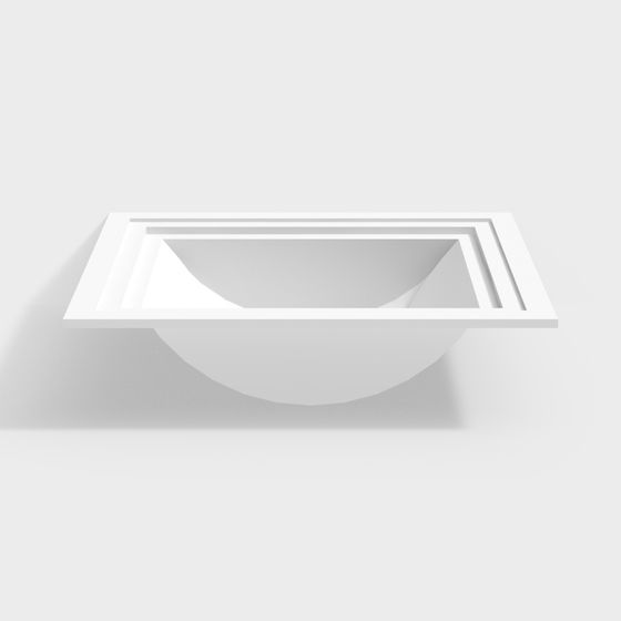 Elegant Floating Bathtub 3D model for Modern Spaces