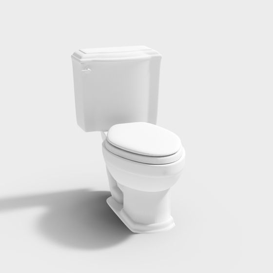 Elegant Low-Poly Toilet 3D model