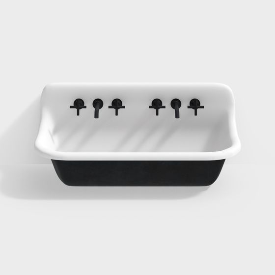 Elegant Vintage Sink 3D model for Creative Projects