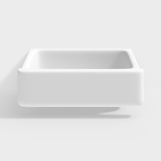Stylish Square Sink 3D model for Modern Spaces