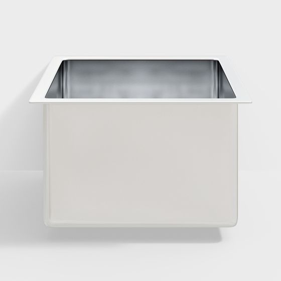 Elegant Stainless Steel Sink 3D model for Modern Spaces
