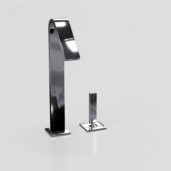 Elegant Flowing Faucet 3D model for Modern Projects