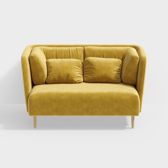 Stylish Low Poly Sofa 3D model for Modern Homes