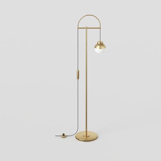 Golden Arc Floor Lamp 3D model