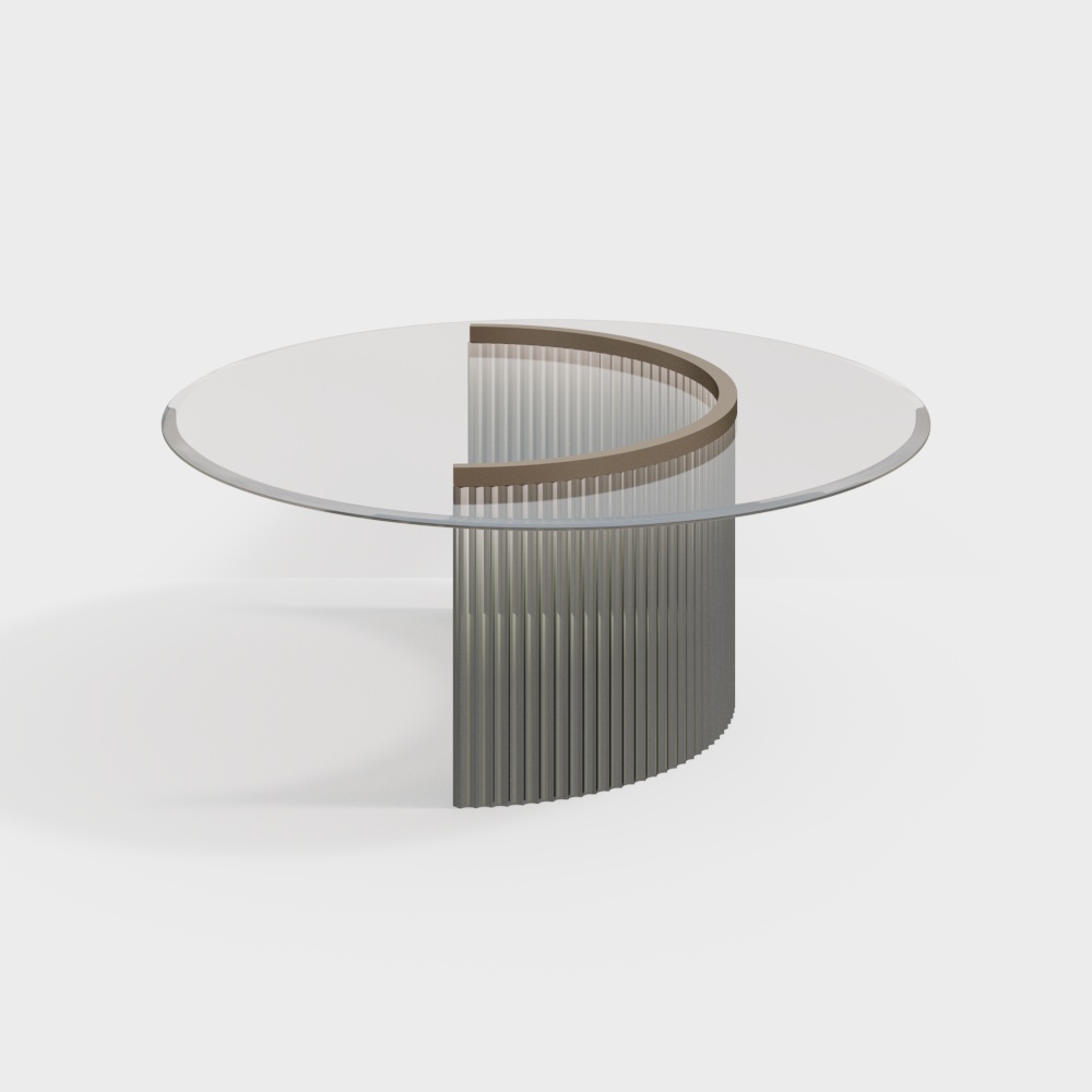 Mesa de Centro Redonda de Acrílico Moderna