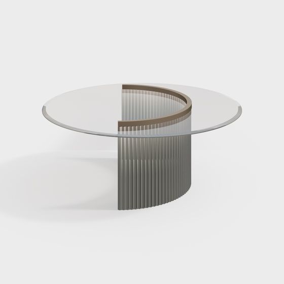 Mesa de Centro Redonda de Acrílico Moderna