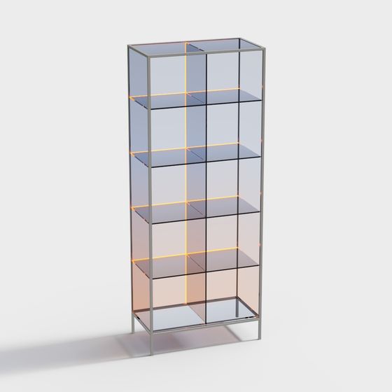 Modern Gradient Acrylic Decorative Cabinet