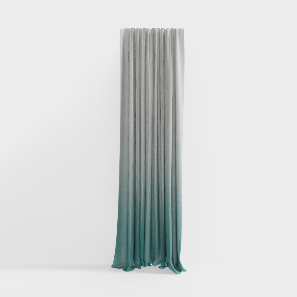 Modern Green Gradient Curtain