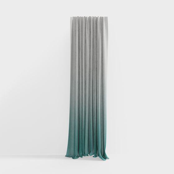 Modern Green Gradient Curtain