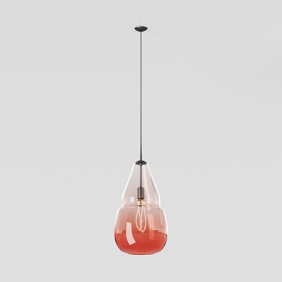 Lámpara Colgante de Vidrio Degradado para Salón Moderno