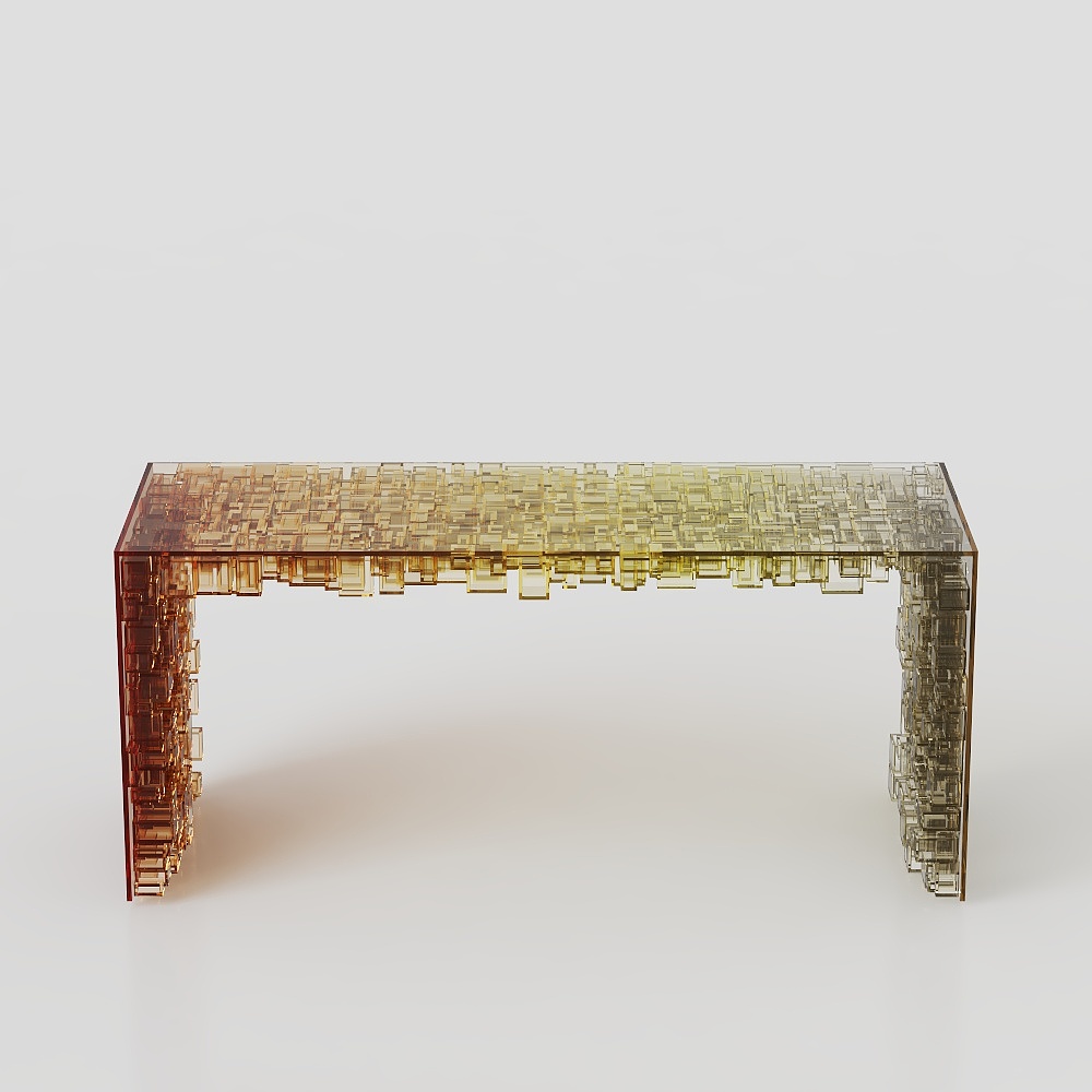Modern Minimalist Gradient Acrylic Console Table
