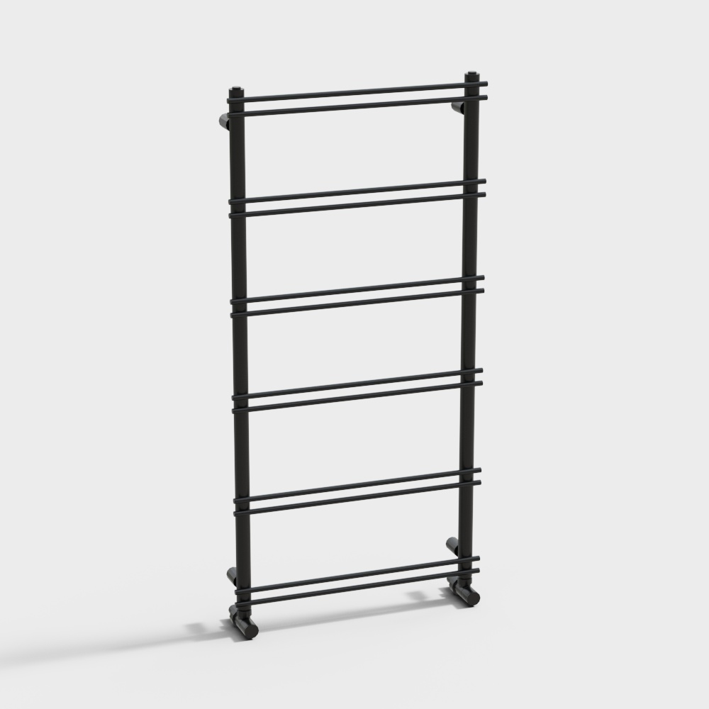 黒い電気タオルホルダー