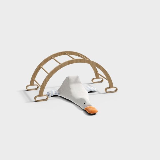 Charming Low-Polygon Goose 3D Model