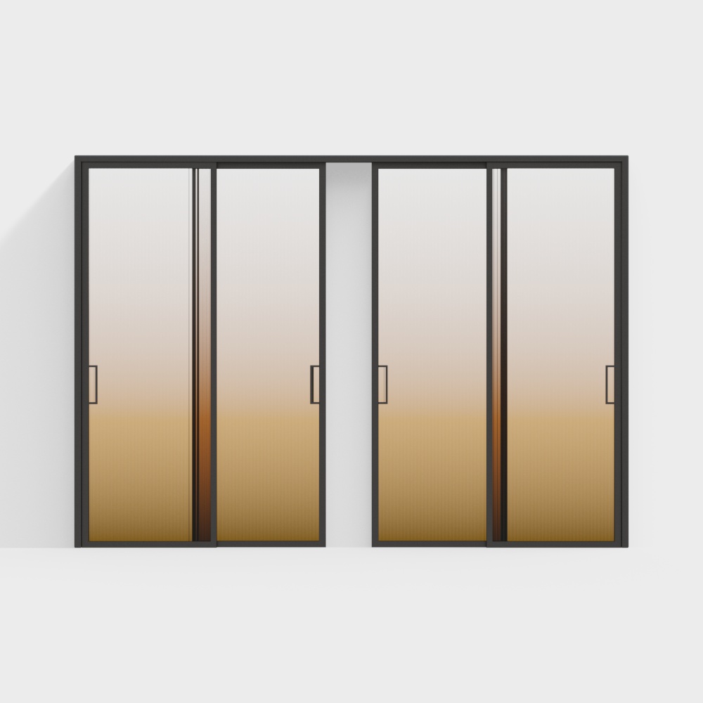 Moderner Glas-Schiebeschrank mit Farbverlauf