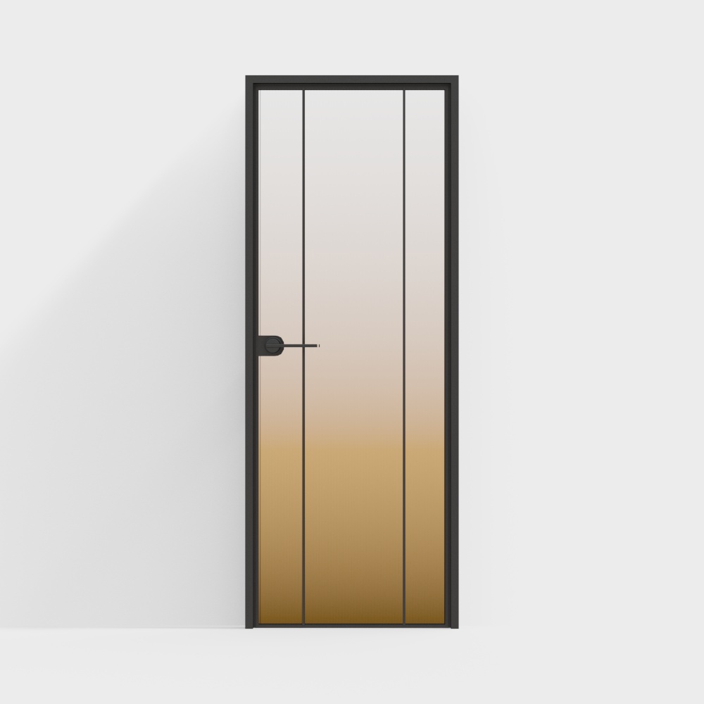 Modern Gradient Glass Single Door