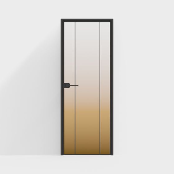 Modern Gradient Glass Single Door