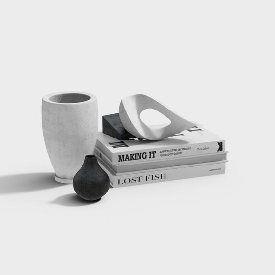 Minimalist Low-Poly Decorative 3D Model