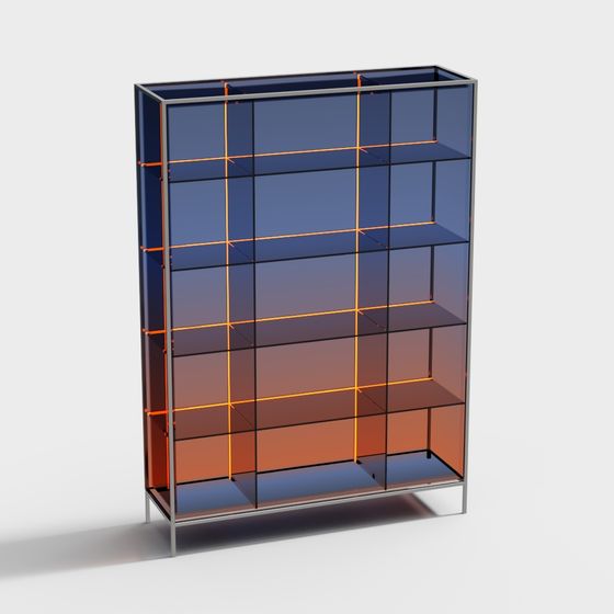 Modern Gradient Acrylic Decorative Cabinet